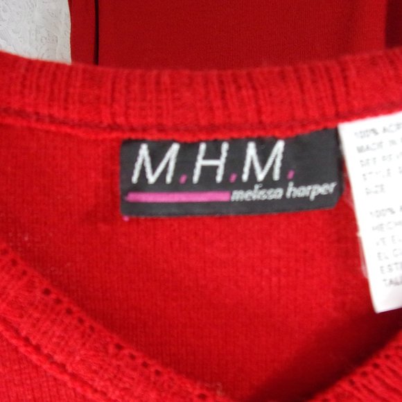 MHM Fashions 2 pcs. Red Sweater Skirt Set Size L NWT - Picture 4 of 5